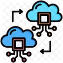 Digitale Zwillinge Computer Cloud Symbol