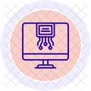 Digitales Flachenfarbkreissymbol Icon