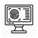 Digitaler Fingerabdruck  Symbol