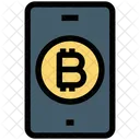 Digitales Geld Bitcoin Smartphone Symbol