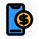Digitales Geld Zahlung Smartphone Symbol