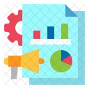 Digitales Marketingdiagramm  Symbol