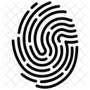 Autenticacao Biometrica Impressao Digital Autorizacao De Acesso De Seguranca Ícone