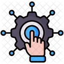 Digitalization Gear Hand Icon