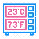 Digital Thermometer Farbe Symbol