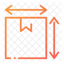 Dimension Tamano De La Caja De Entrega Tamano Del Paquete Icono