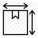 Dimension Tamano De La Caja De Entrega Tamano Del Paquete Icono