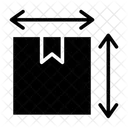 Dimension Tamano De La Caja De Entrega Tamano Del Paquete Icono