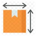Dimension Tamano De La Caja De Entrega Tamano Del Paquete Icono