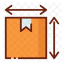 Dimension Tamano De La Caja De Entrega Tamano Del Paquete Icono