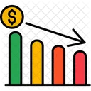 Diminuição do lucro  Ícone