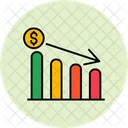 Diminuicao Do Lucro Dinheiro Diminuicao Ícone