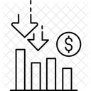 Diminuicao Perda Grafico Ícone