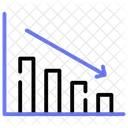 Diminuir Grafico Diagrama Ícone