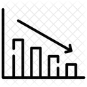 Diminuir Grafico Diagrama Ícone