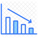 Diminuir Grafico Diagrama Ícone