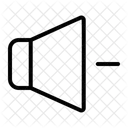 Diminuir Volume Interface Do Usuario Alto Falante De Audio Ícone