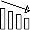 Icone Diminution Diagramme Icône