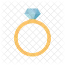 Dimond Ring Ring Wedding Icon