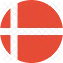 Dinamarca Bandera Mundo Icono