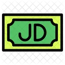 Dinar Jordano Nota Pais Icon