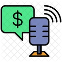 Dinero Microfono Podcast Icono