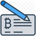 Criptomoneda Dinero Lapiz Icon