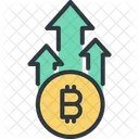 Bitcoin Dinero Flecha Icono