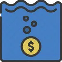 Dinero bajo el agua  Icono