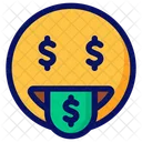 Cara Con Boca De Dinero Emoji Expresion Icono