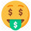 Cara Con Boca De Dinero Emoji Expresion Icono