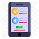 Dinero En Linea Aplicacion Criptografica Aplicacion Bitcoin Icono