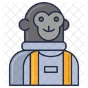 Mono En El Espacio Moneky En El Espacio Astronauta Icono