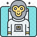 Moneky En El Espacio Astronauta Cosmonauta Icono