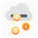 Dinero en la nube  Icono