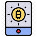 Virtual Dinero Bitcoin Icono