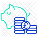 Banco De Investimento Dinheiro Poupanca Em Libras Ícone