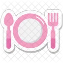 Dining Plate Fork Icon