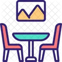 Dining Hall Dining Table Dining Chair Icon