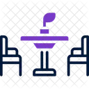 Dining Table Chair Icon