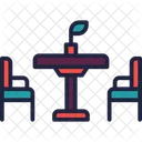 Dining Table Chair Icon