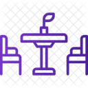 Dining Table Chair Icon