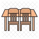 Chair Table Interior Icon