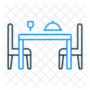 Dining Table Dinins Set Table Icon