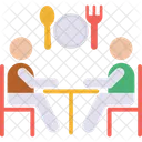Dinner Business Meeting Discuss Topic Icon