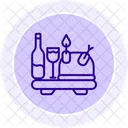 Dinner Line Icon Icon