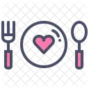 Dinner Love Valentines Icon