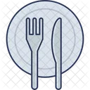 Dinner Plate Plate Fork Icon