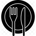 Dinner Plate Plate Fork Icon