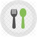 Plate Spoons Hoteling Icon